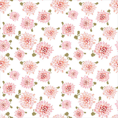 Fifty States Hydrangea 10' L x 24" W Wallpaper Roll