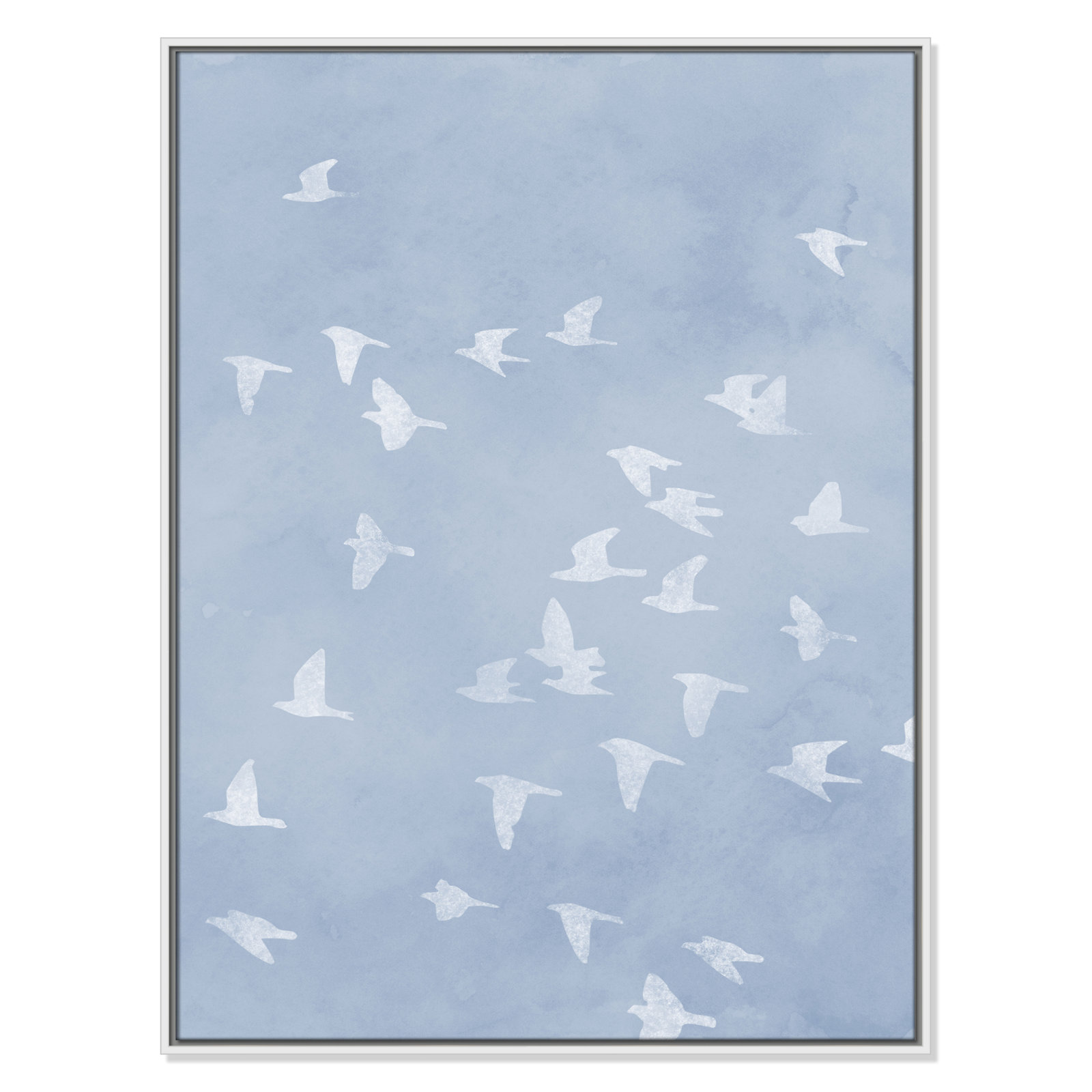 Flying Friends Print by Marcus Prime, 31.5'' W x 41.5'' H, White Floater