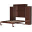 Grand lit pliable avec 2 grandes garde-robes et unités de rangement, cadre de lit en bois pour étagères murales ouvertes, chambre plateforme-47884211-47884213