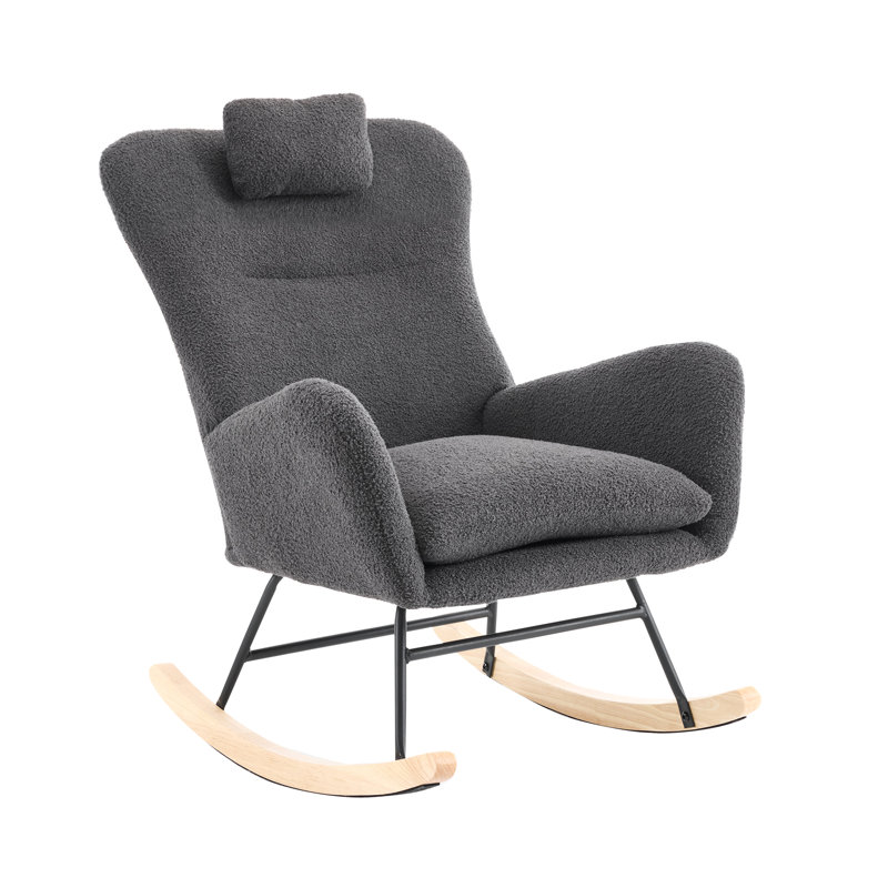 Granada Solid Wood Rocking Chair, Grey