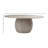 Belize 72" Round Reclaimed Pine Modern Dining Table with Ball Pedestal Base-124434256