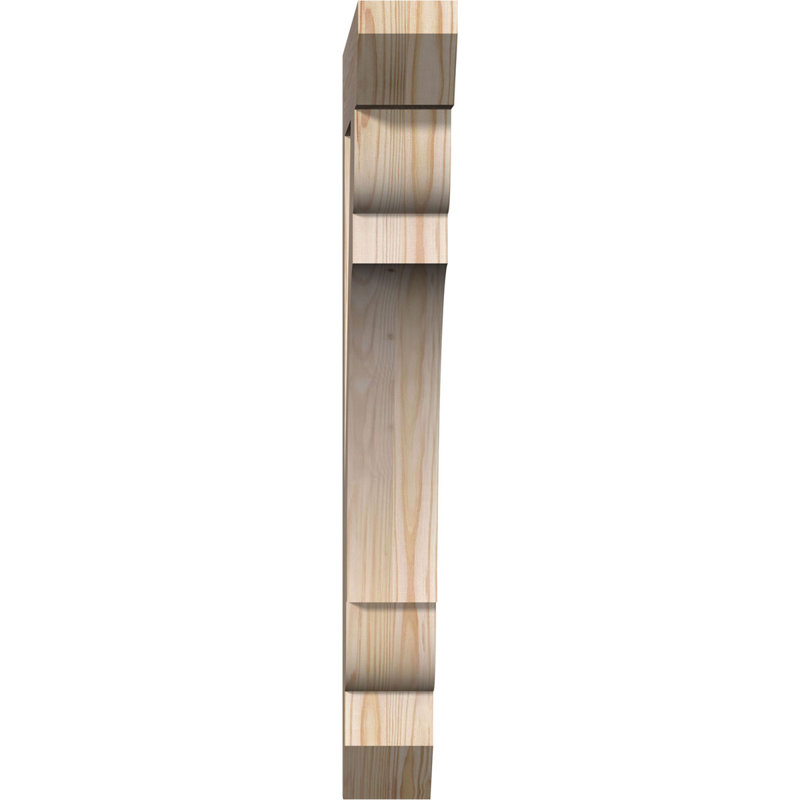 Support en bois / corbeau, Douglas (lisse), H 30 po x l 3,5 po x P 22 po