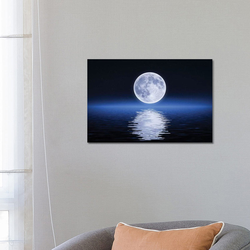 Moon Reflection by Bess Hamiti - Print on Canvas, 66.04 cm H x 45.72 cm W x 1.91 cm D, No Framed