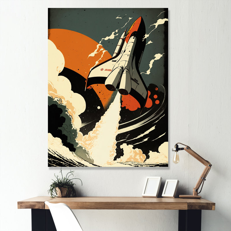 " Space Shuttle ", 12" W x 20" H, Wrapped Canvas