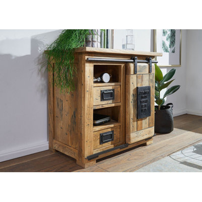 Railway Solid Wood 70cm W 2 - Drawer Chest of Drawers