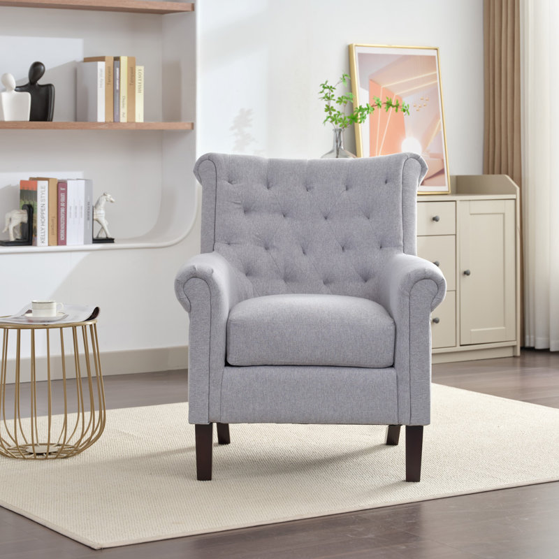 Zarina Upholstered Armchair, Grey