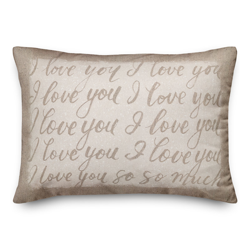 Coussin extérieur I Love You Script