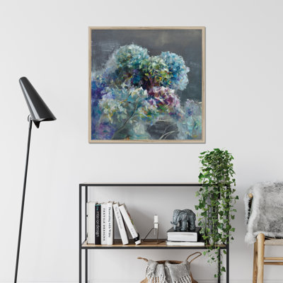Abstract Hydrangea Dark by Danhui Nai - Painting