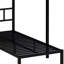 Lit superposé en métal avec bureau pliant, garde-robe à DEL