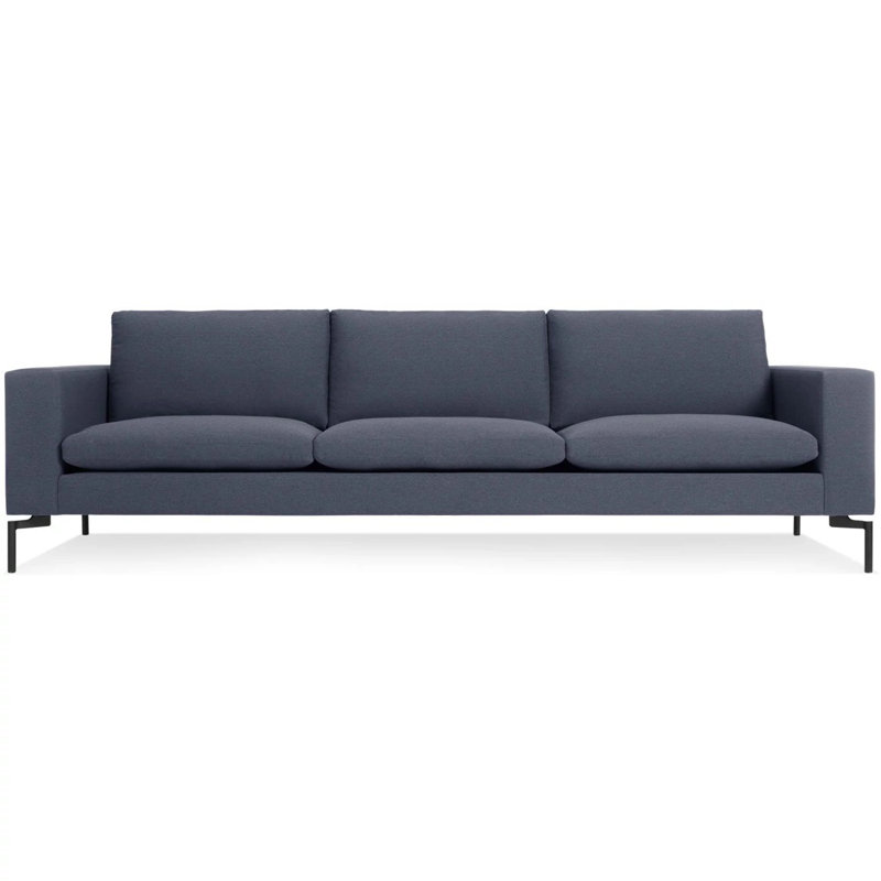 New Standard Sofa, Black, 32" H x 104" W x 35" D, Maharam Mode in Clavicle Polyester Blend