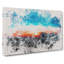 Sunset Behind The Clouds Watercolour - Wrapped Canvas Print-56637751