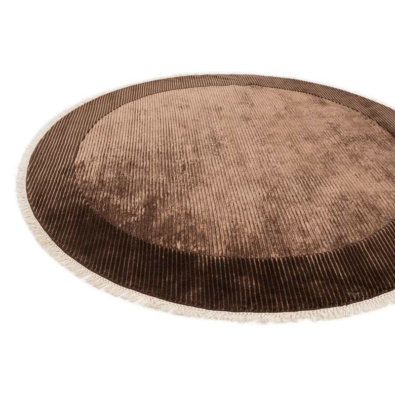 Tapis rond brun Iniguez