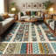 Machine Printed 177cm X 122cm Area Rug