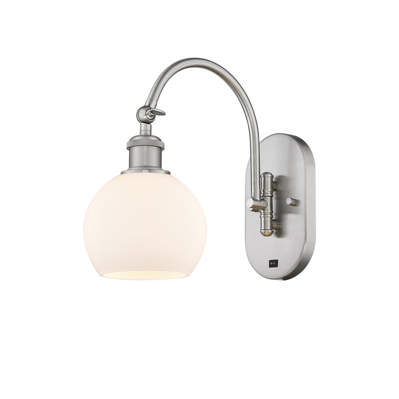 Bras pivotant en acier Ellington, Nickel satiné brossé, Ampoule non incluse