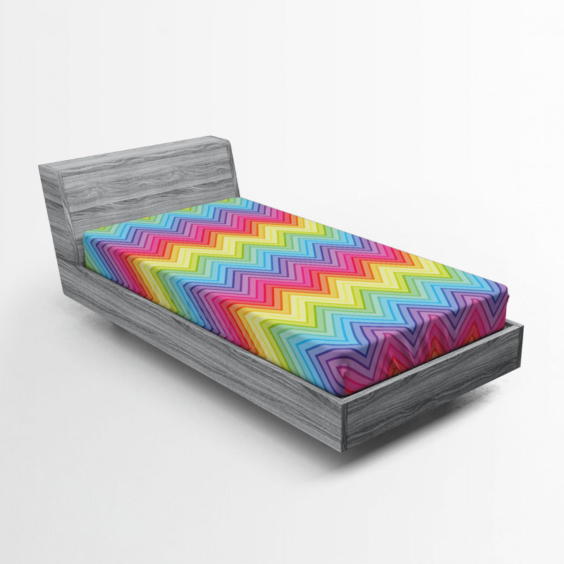 Drap-housse à chevrons, Drap-housse de taille simple