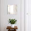 Decorative key box for wall, Opens to the right, 30x30x5, White, Marble stripes in beige and gray, 