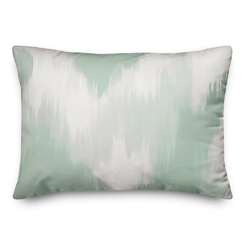Abstract Throw Pillow, Green