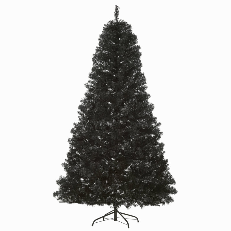 Sapin de Noël artificiel illuminé 7 pi avec branches réalistes et 1346 pointes style Halloween
