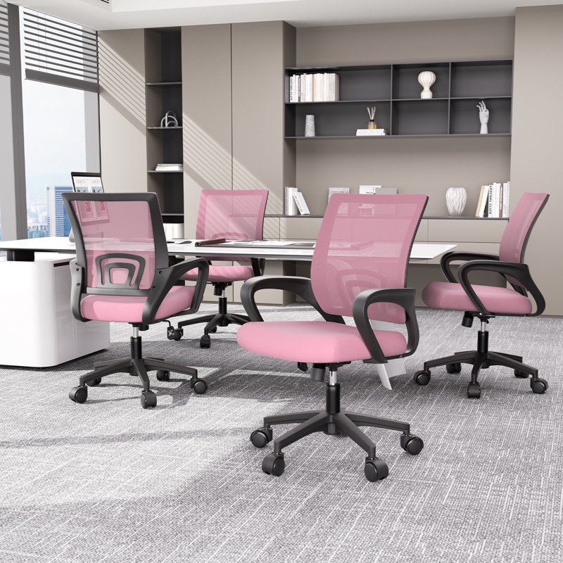 Siège de bureau ergonomique pivotant pour le bureau à domicile Soutien lombaire réglable, fonction de hauteur et d'inclinaison, conception confortable pour une productivité toute la journée