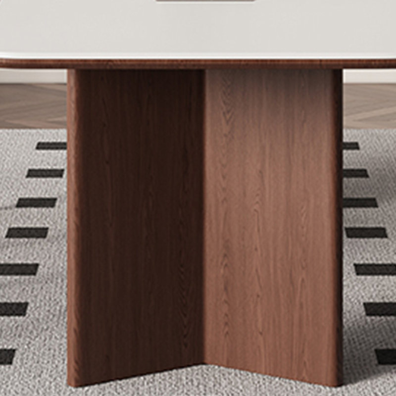 Table de salle à manger en bois massif de style crème, H 29,52 po x L 55,11 po x l 31,49 po