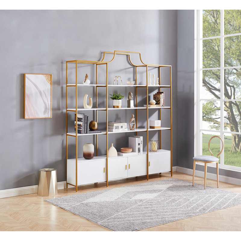 Bibliothèque de bureau à 4 niveaux Naiesha