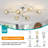 Modern Semi Flush Mount Ceiling Light Fixture 6-Light Sputnik Chandelier With Glass Globe Mid Century Lighting For Dining Room Kitchen Bedroom Living Room Farmhouse-1922002770
