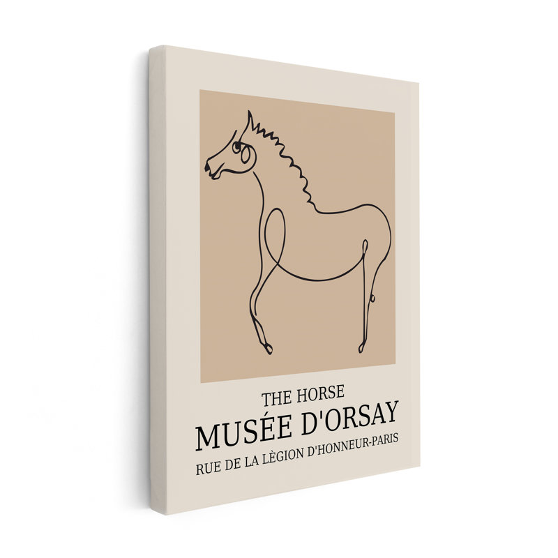 Picasso - Le cheval, Sans cadre, Canevas, H 12 po x l 16 po