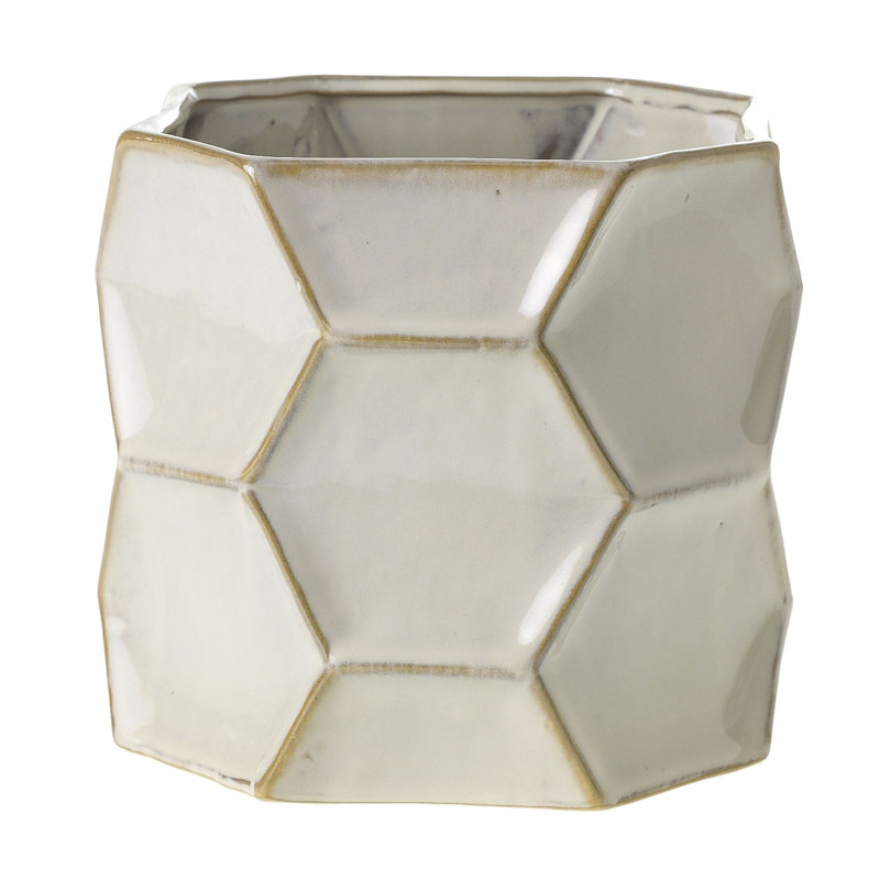 Pot à fleurs en céramique Jurea, H 6,75 po x l 7,75 po x P 7,75 po