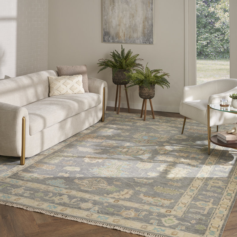 Nourison Odessa 7'9" x 9'9" Grey Multicolor Vintage Indoor Rug, Gray, Rectangle 7'9" x 9'9"