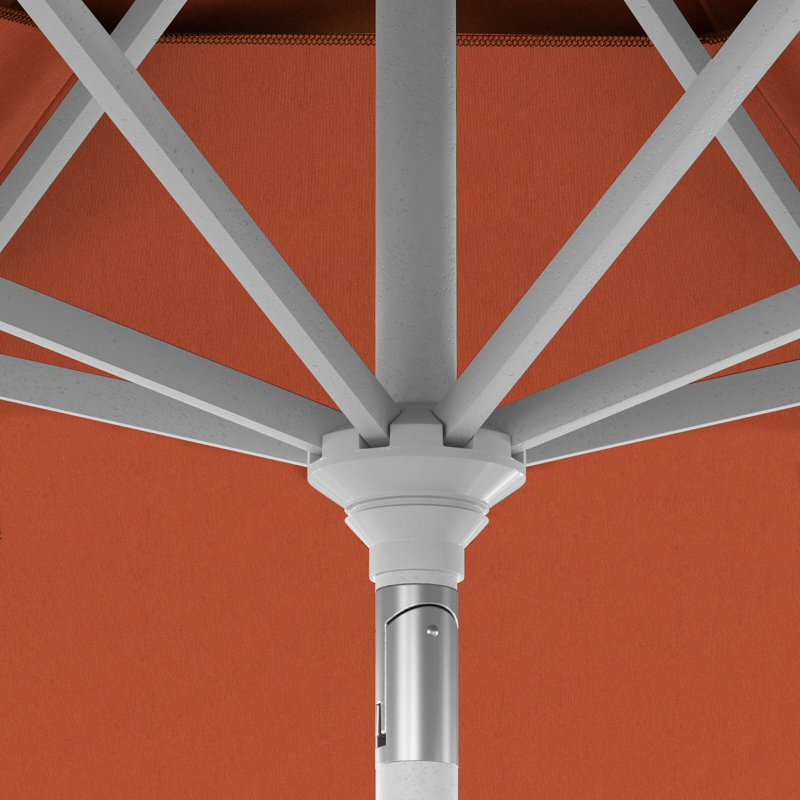 Parasol de patio blanc mat 11 pi., Orange