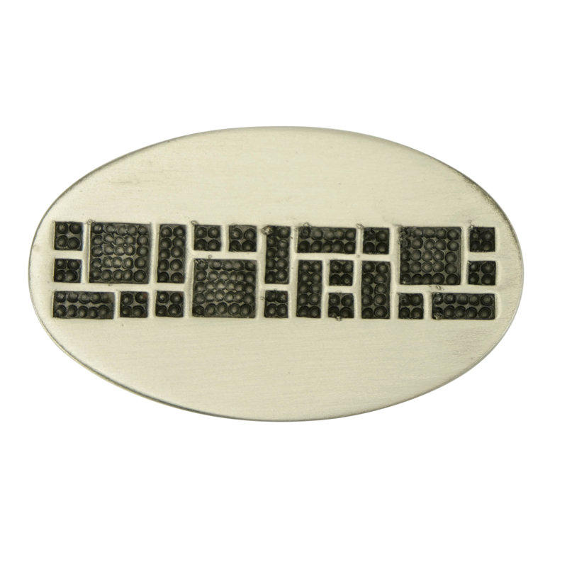 TILE OVAL KNOB; ANTIQUE NICKEL
