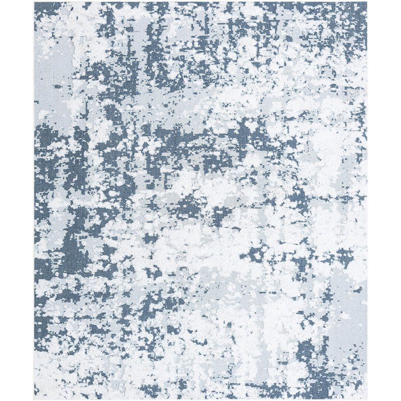 Cotton Abstract Indoor Rug, Rectangle 8'2" x 10'