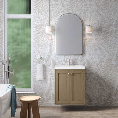 Meuble-lavabo simple 23,63 po Chianti avec plateau en pierre reconstituée