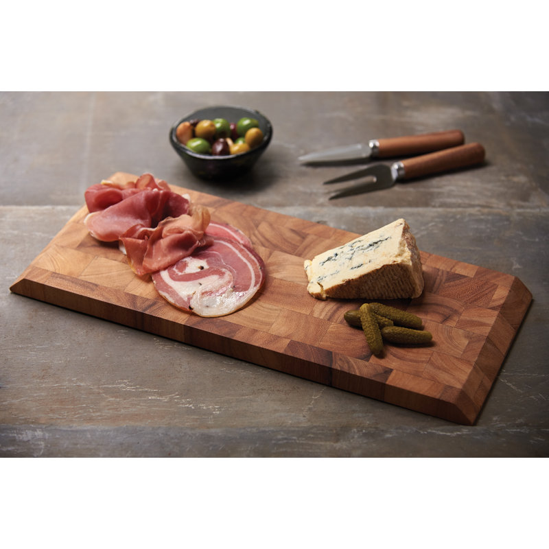 Acacia Wood Rectangular End Grain Cheese and Charcuterie Board