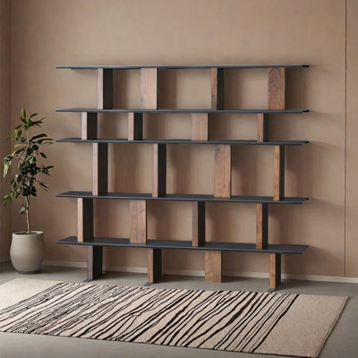 American style open shelving bookcase