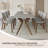 Sintered Stone Solid Wood Ash gray Dining Table-55256028