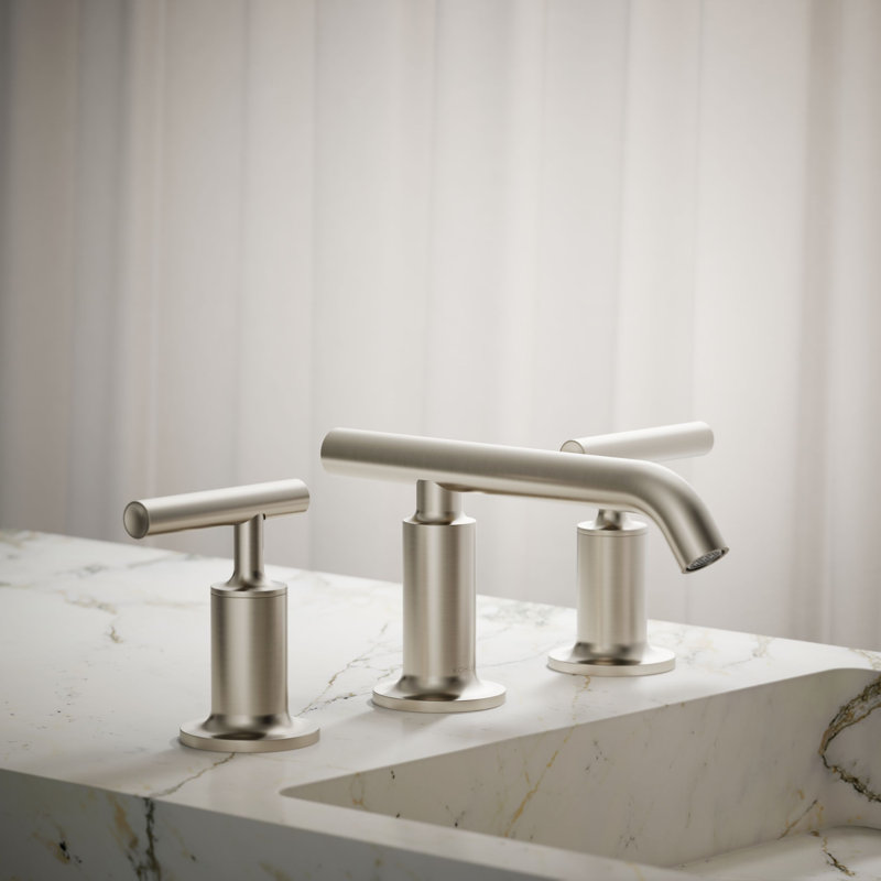 Purist Widespread Bathroom Faucet with Drain Assembly, Vibrant Brushed Nickel