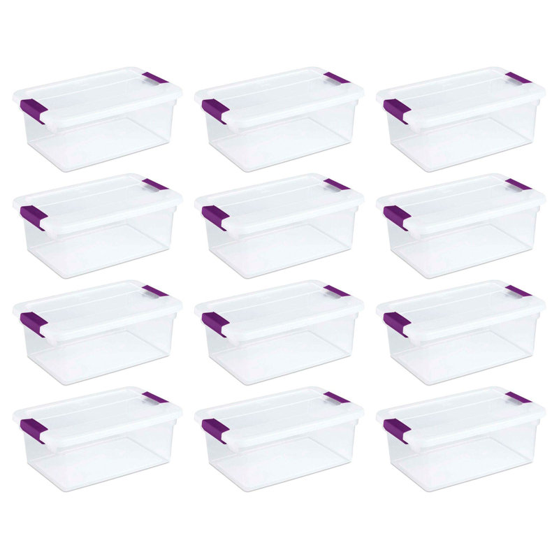 Sterilite Clear View Storage Container Tote w/ Latching Lid