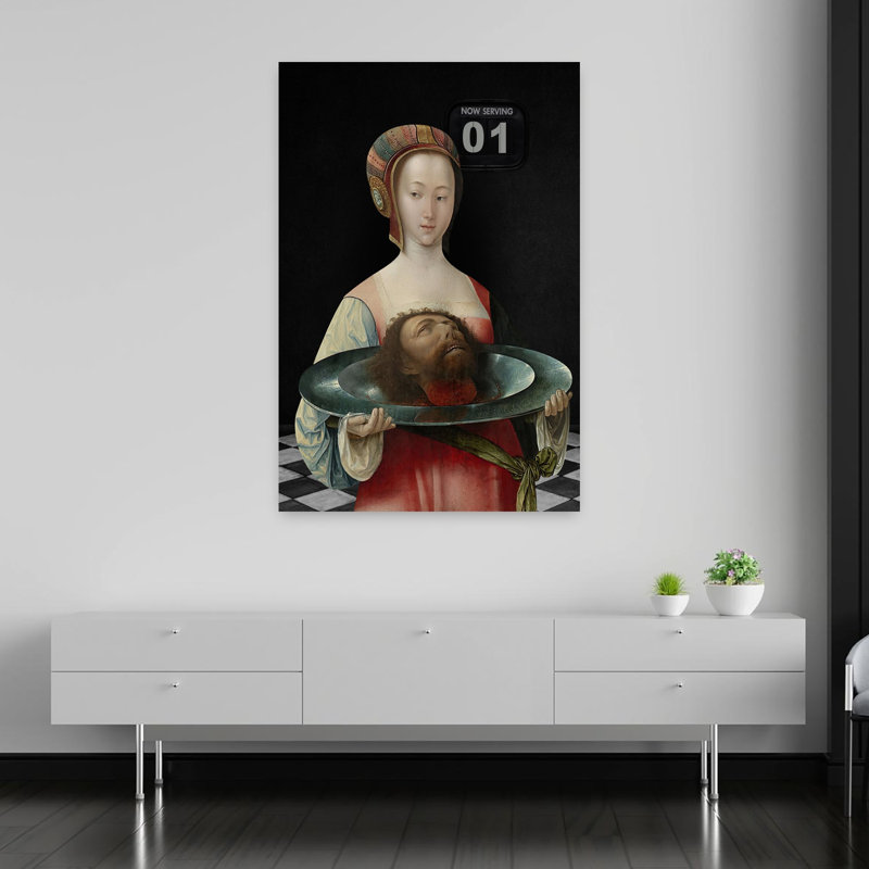 «Now Serving Classic Contemporary», art mural, H 60 po x l 40 po