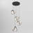 4 - Light Matte Black LED Cluster Pendant