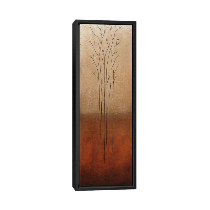 «Branch Rouge I», reproduction d'art sur toile, H 72 po x l 24 po x P 1,5 po, Toile avec cadre noir