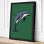 Leaping Dolphin Modern - Wrapped Canvas-1565132560-1565132566