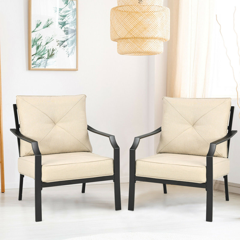 Chaise de patio avec coussin Sall