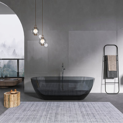 Baignoire de trempage autoportante 68,9 pouces