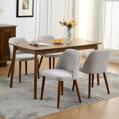 Dining Chairs Set of Upholstered Fabric Side Chairs with Padded Seat
