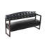 Banc avec dossier capitonné et garniture cloutée-1898850311