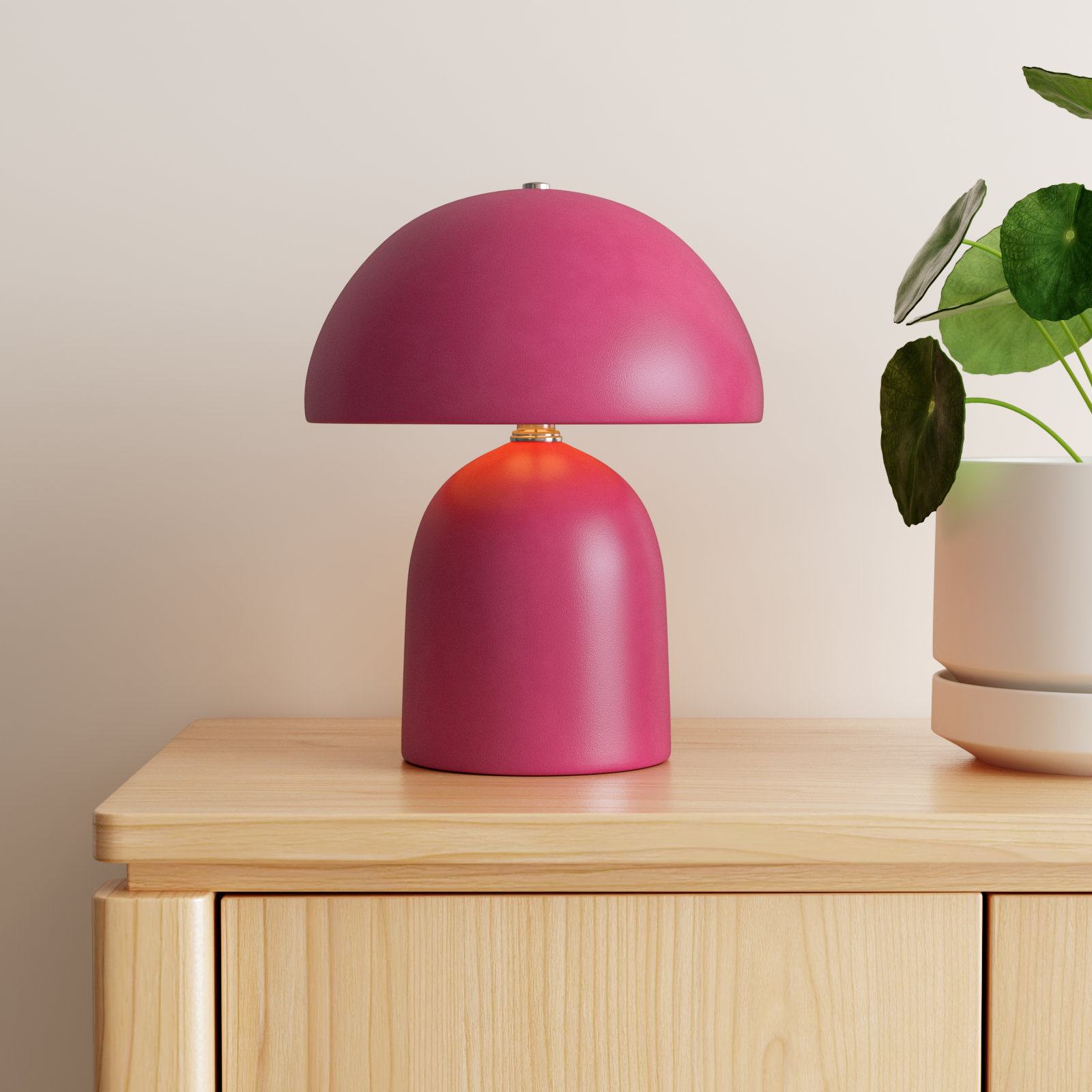 Hardacre Ceramic Table Lamp, Cerise