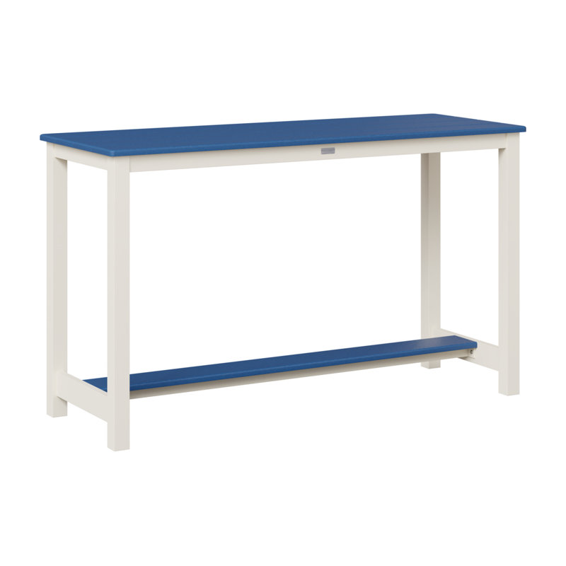 Table de balcon en aluminium Berlin Gardens, Bleu pacifique, H 35,5 po x l 60 po x P 22 po