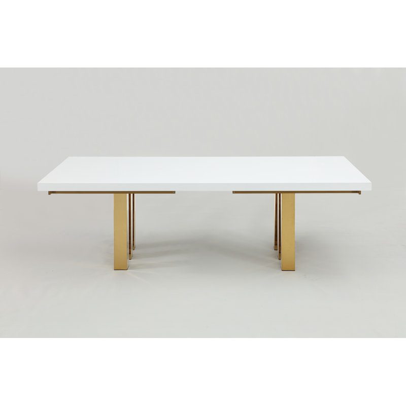 Roma White Gold Dining Table