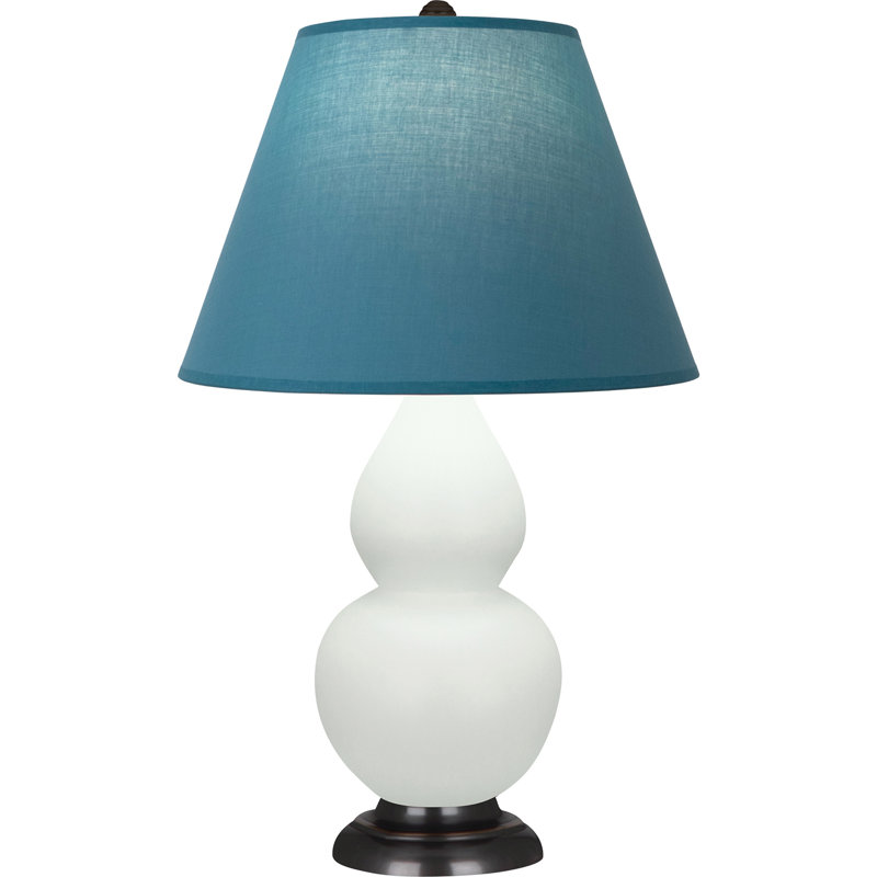 Petite lampe d'appoint à double gourde, H 22,75 po x l 6 po x P 15 po, Vert clair / bronze, Bleu vif / gris